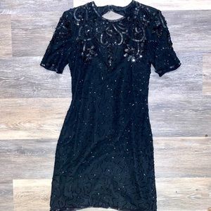Vintage Little Black Sequin Dress